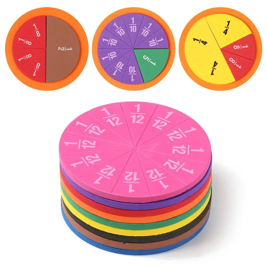 51pcs Fraction Math Teaching Tool (EVA Round Set):