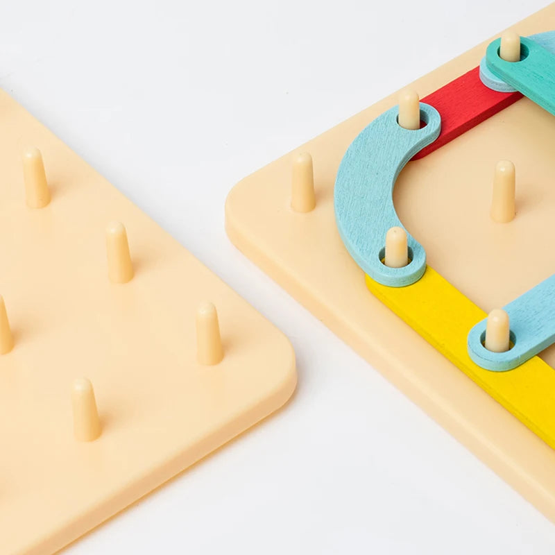 Children’s Wooden Geometric Pegboard