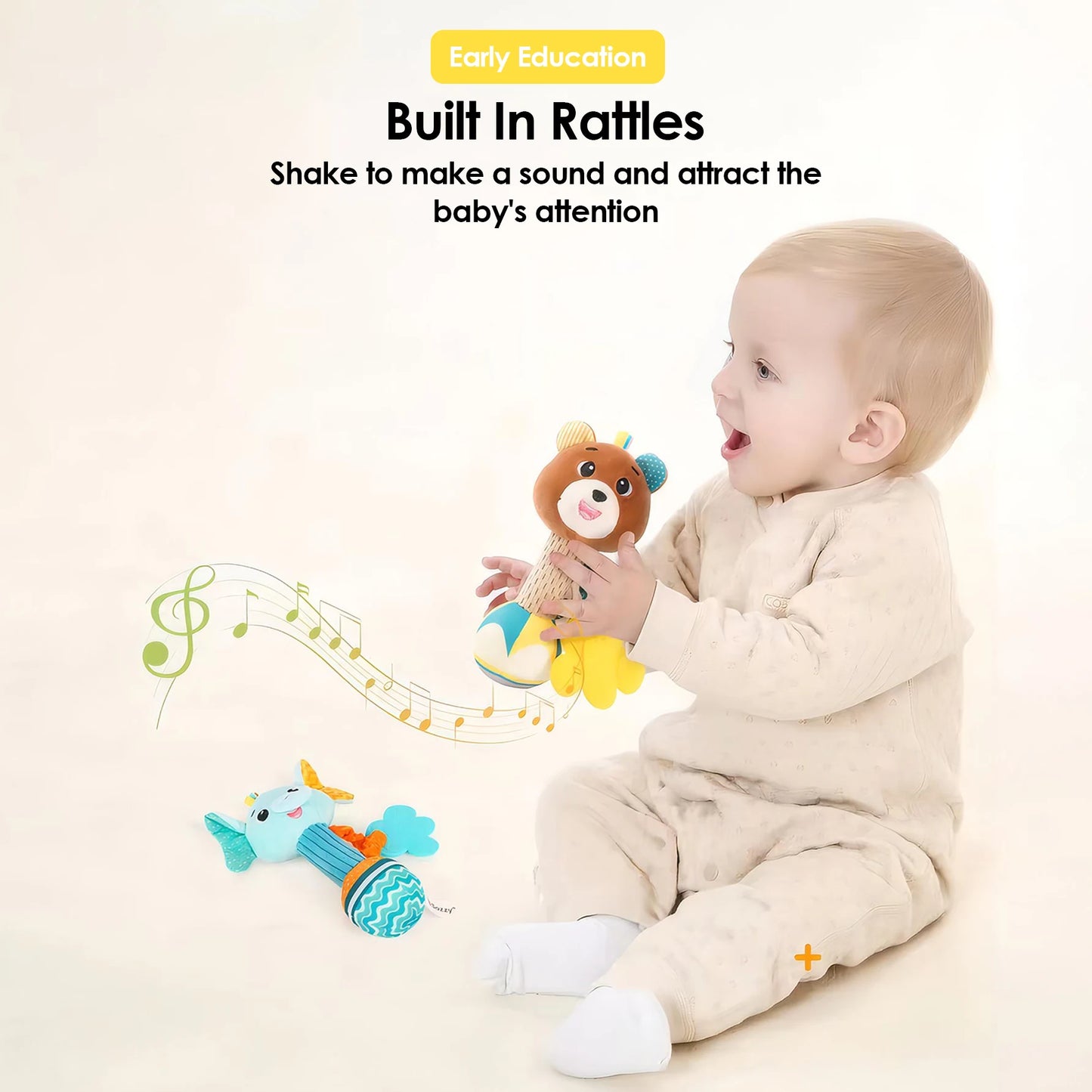 Baby Soothing Plush Rattle