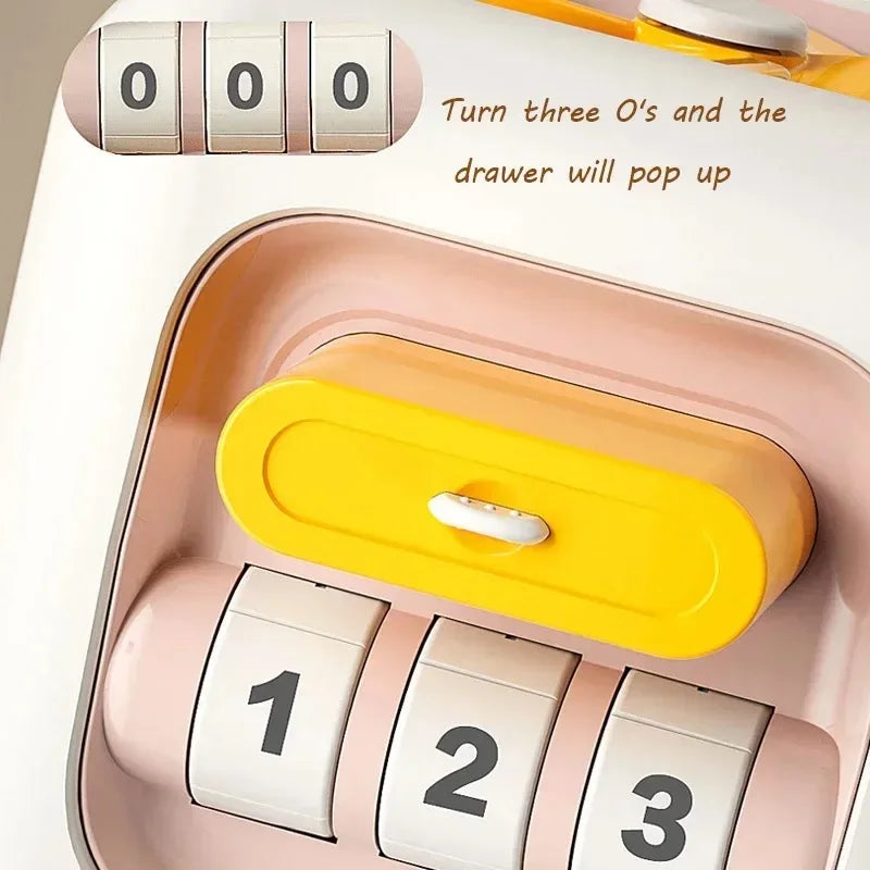 6-in-1 Montessori Skills Drawer Cube – Sensory Busy Board for Toddlers