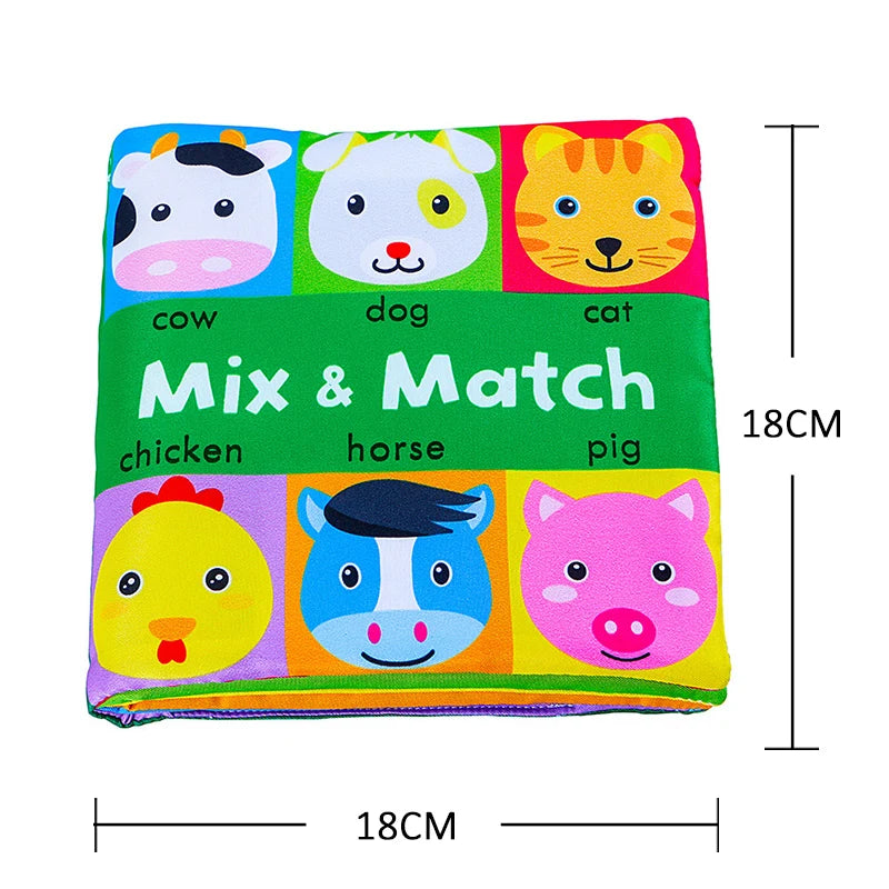 Soft Baby Cloth Books – 3D Touch & Feel Sensory Learning Toy for Infants
