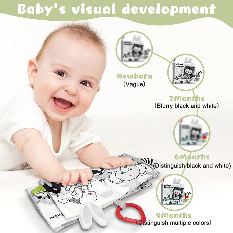 Soft Baby Cloth Books – 3D Touch & Feel Sensory Learning Toy for Infants