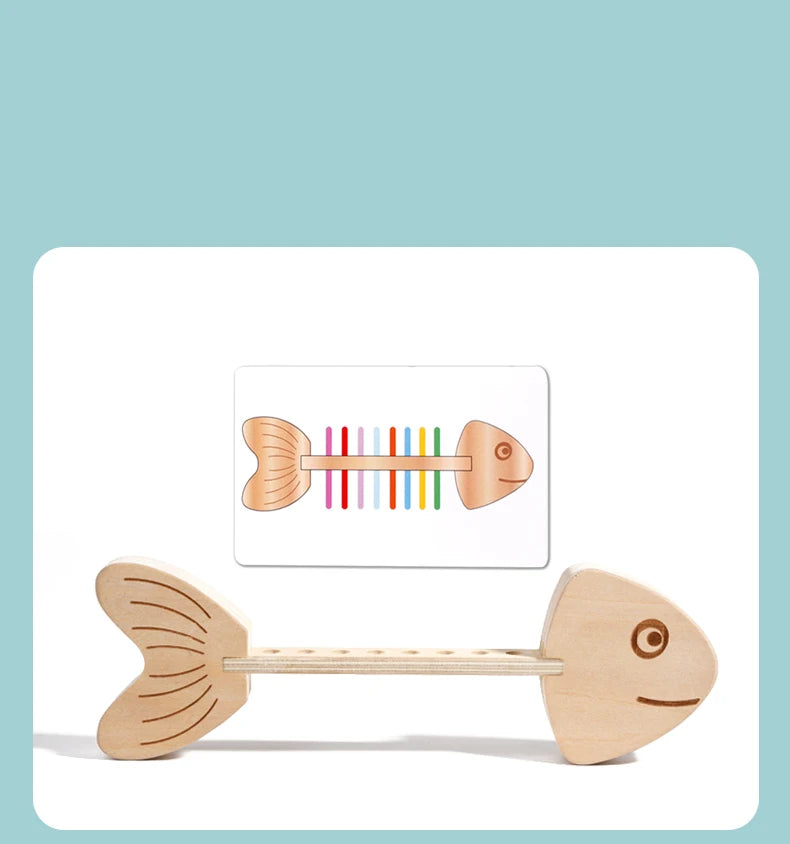 Montessori Color Matching Sensory Toys Wooden Balance Stick Fine Training Game Puzzle Toy For Boys Girls Birthday  Gift