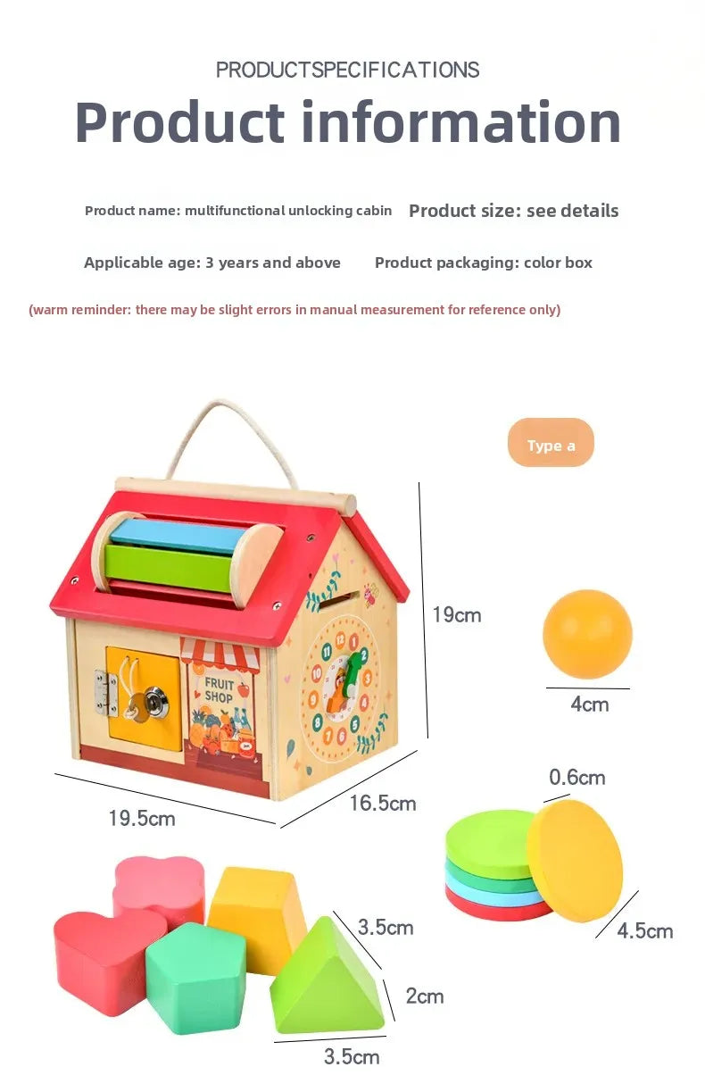 Montessori Early Education Cognitive Toys Busy Little House