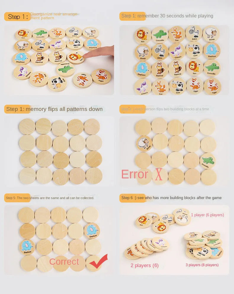 Animal Memory Match Puzzle