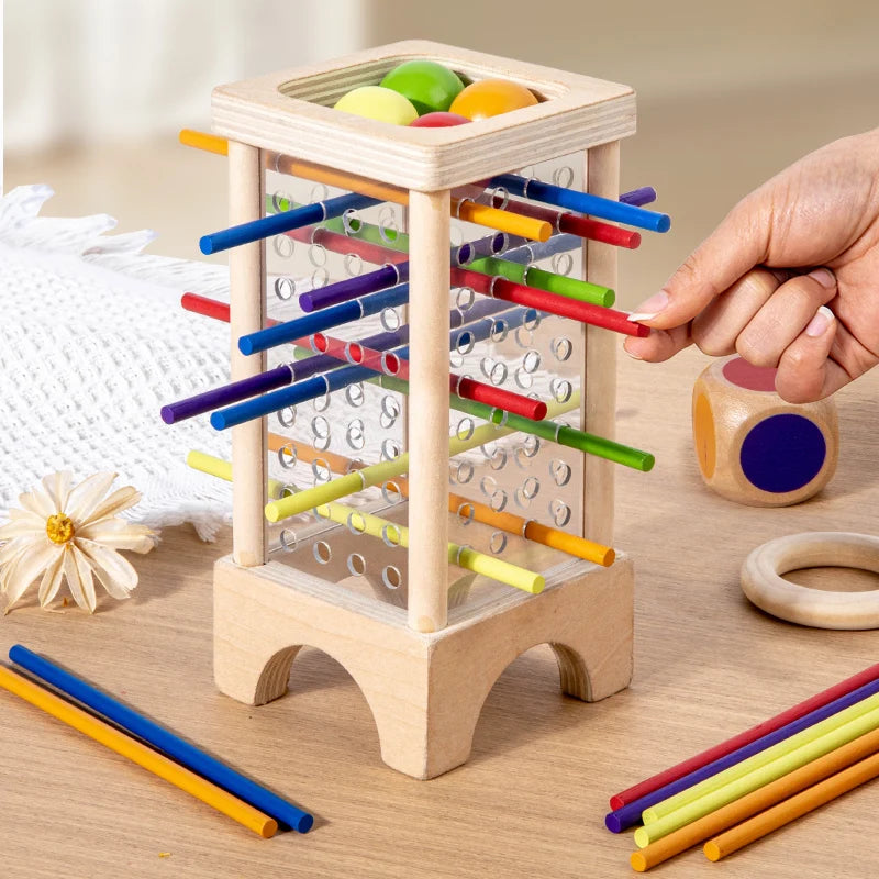 Wooden Stick Picking Game – Montessori Family Interaction Toy