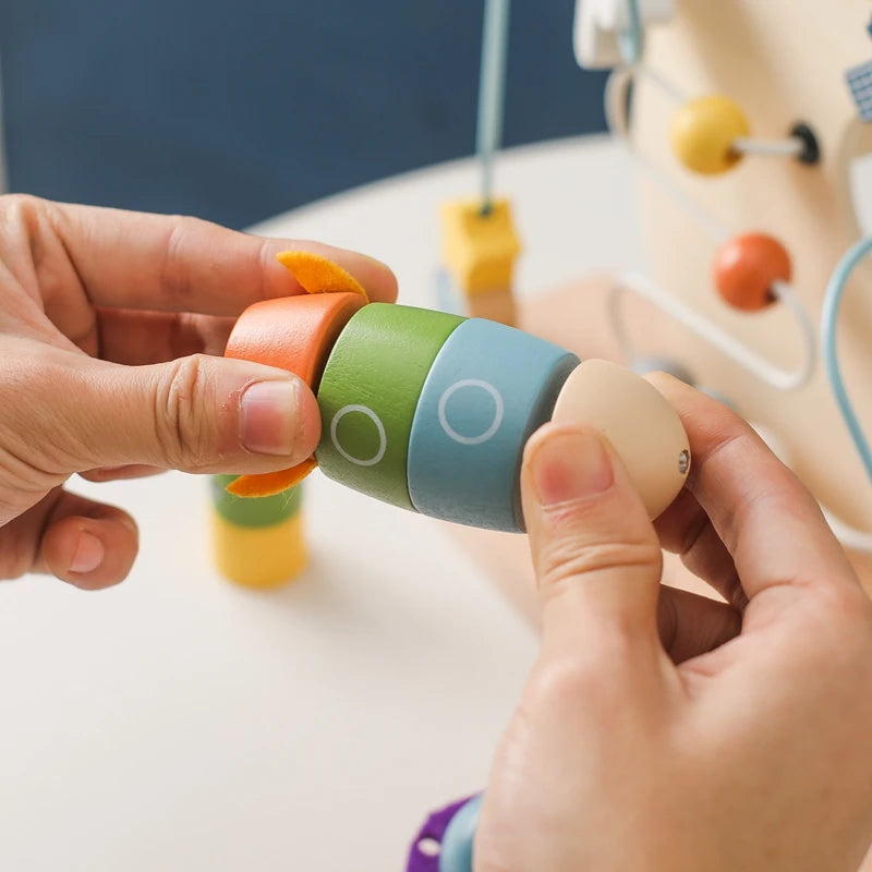 Montessori Wooden Car Steering Wheel Busy Board