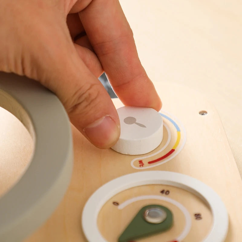 Montessori Wooden Car Steering Wheel Busy Board