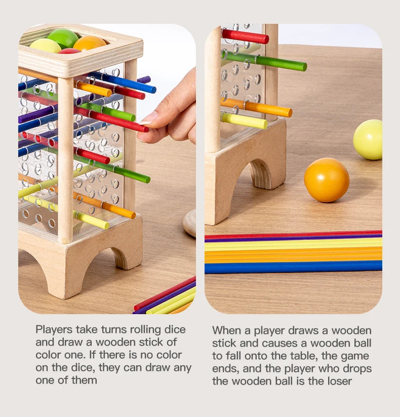 Wooden Stick Picking Game – Montessori Family Interaction Toy