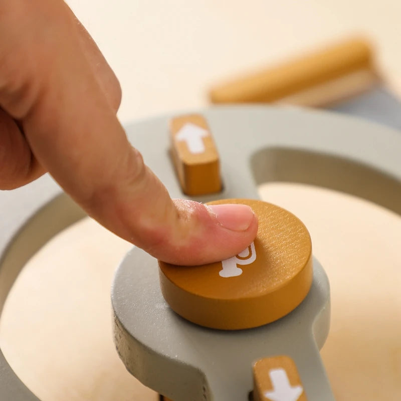 Montessori Wooden Car Steering Wheel Busy Board