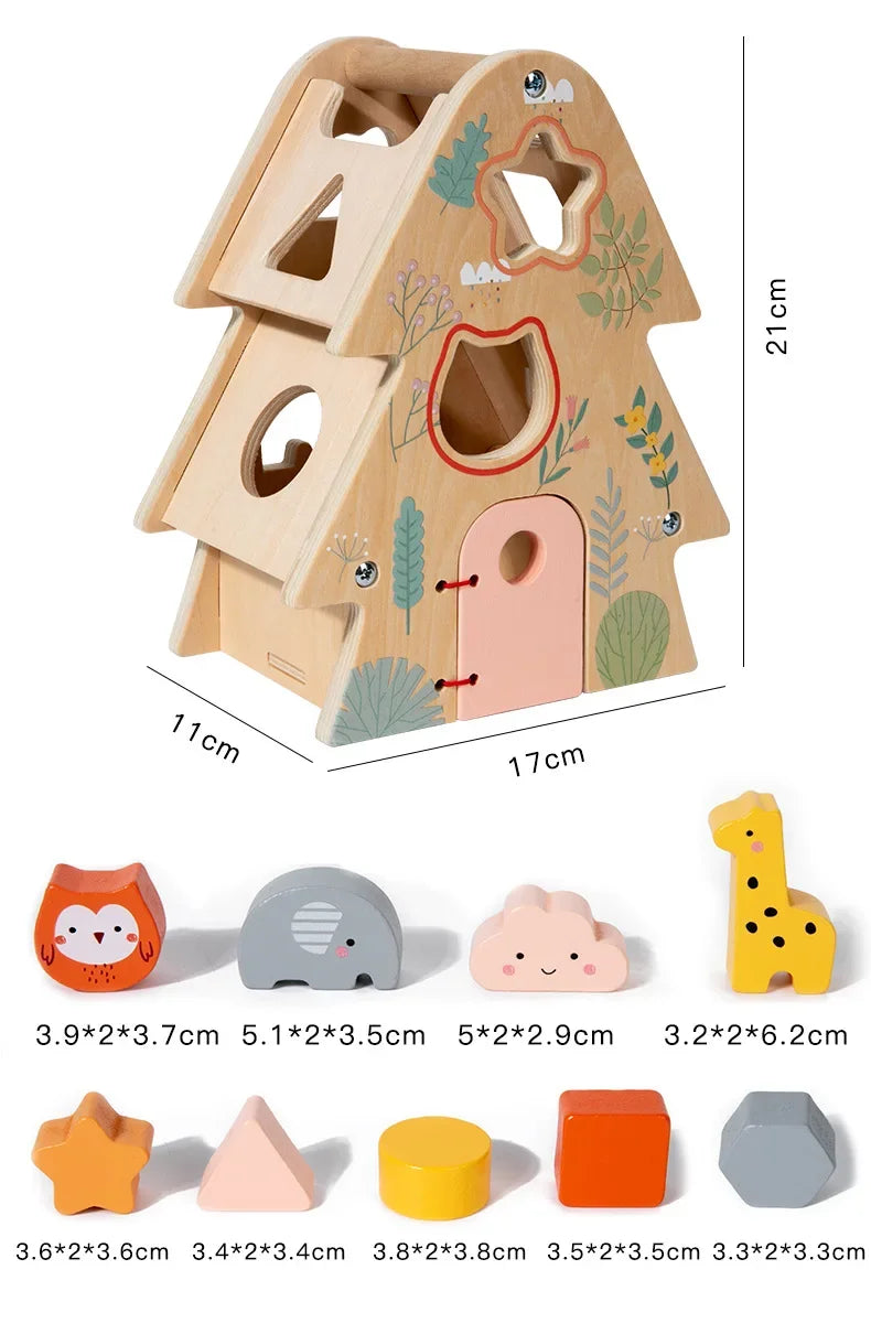 Montessori Early Education Cognitive Toys Busy Little House