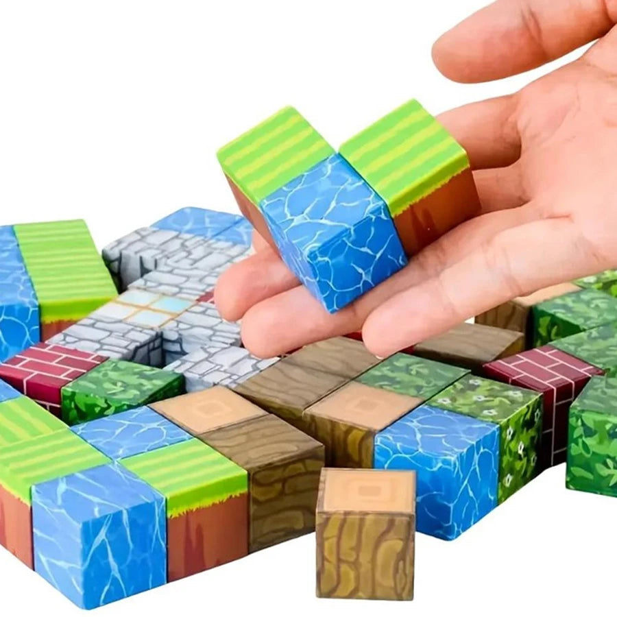 "Magnetic Building Blocks Toy Set – Full DIY Construction Kit with Table | Creative STEM Building Game for Kids"
