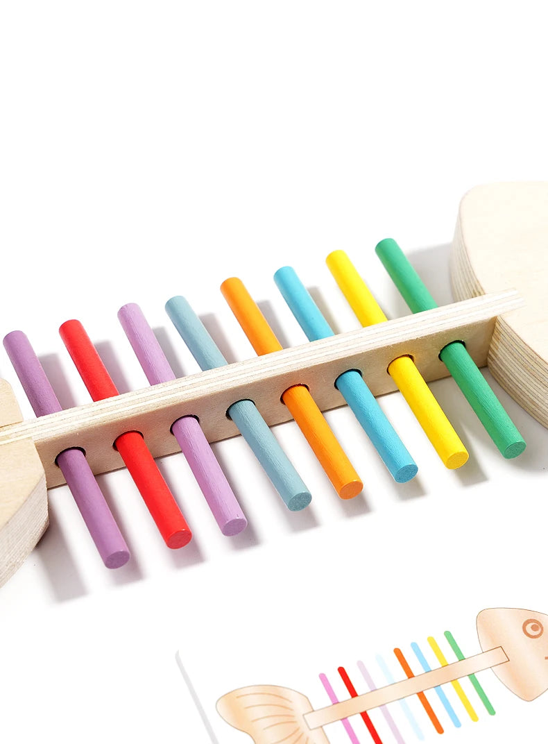 Montessori Color Matching Sensory Toys Wooden Balance Stick Fine Training Game Puzzle Toy For Boys Girls Birthday  Gift