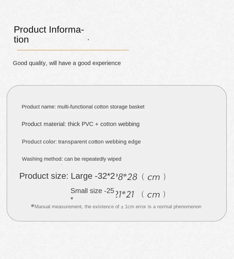 Clear Toy Storage Basket